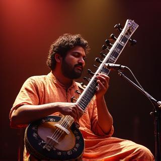 Aarav Sharma, Classical Fusion Sitarist performing